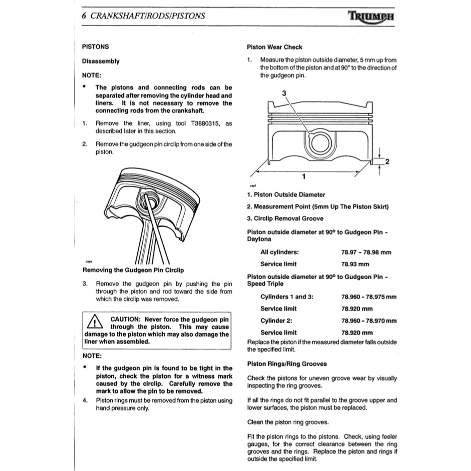 Triumph DAYTONA 955i 2002-2006 Full Manual Set – Repair & Maintenance Manual and User Handbook - page 5