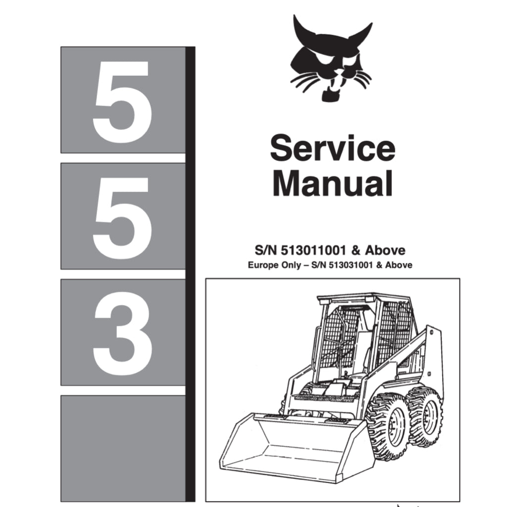 BOBCAT Loader / Excavator Service Manual - page 5