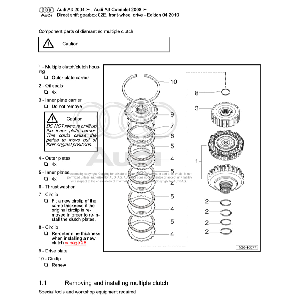 Audi A3 8P 2003-2012 Full Manual Set – Repair & Maintenance Manual - page 8