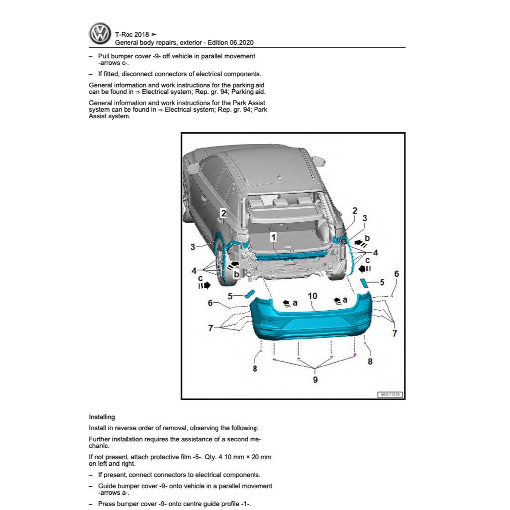 VW T-ROC A11 2017+ Full Manual Set – Repair & Maintenance Manual - page 8