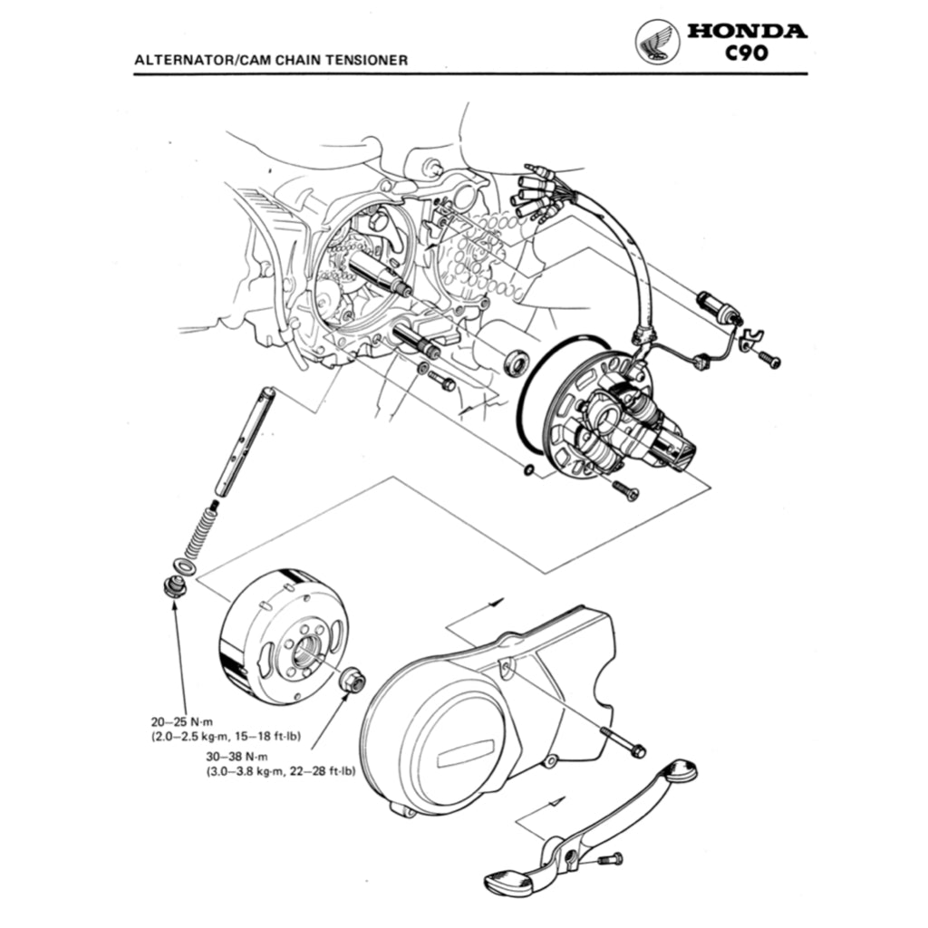 Honda CUB90 C90 1967-2002 Full Manual Set – Repair & Maintenance Manual and Spare Parts Catalog and User Handbook - page 6