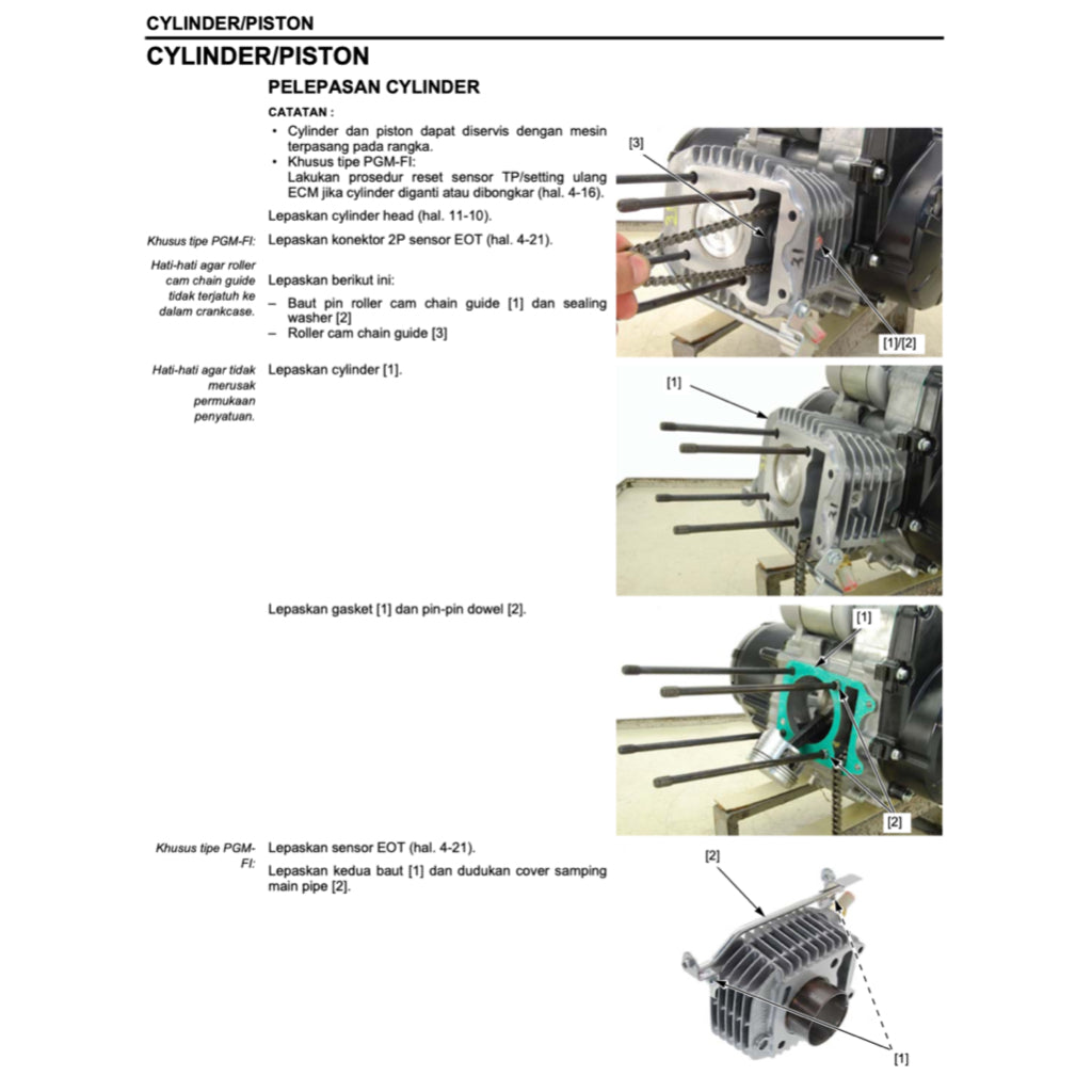 Honda SUPRA 125 X HELM PGM-FI 2012+ Full Manual Set – Repair & Maintenance Manual and Spare Parts Catalog and User Handbook - BAHASA INDONESIA - page 3