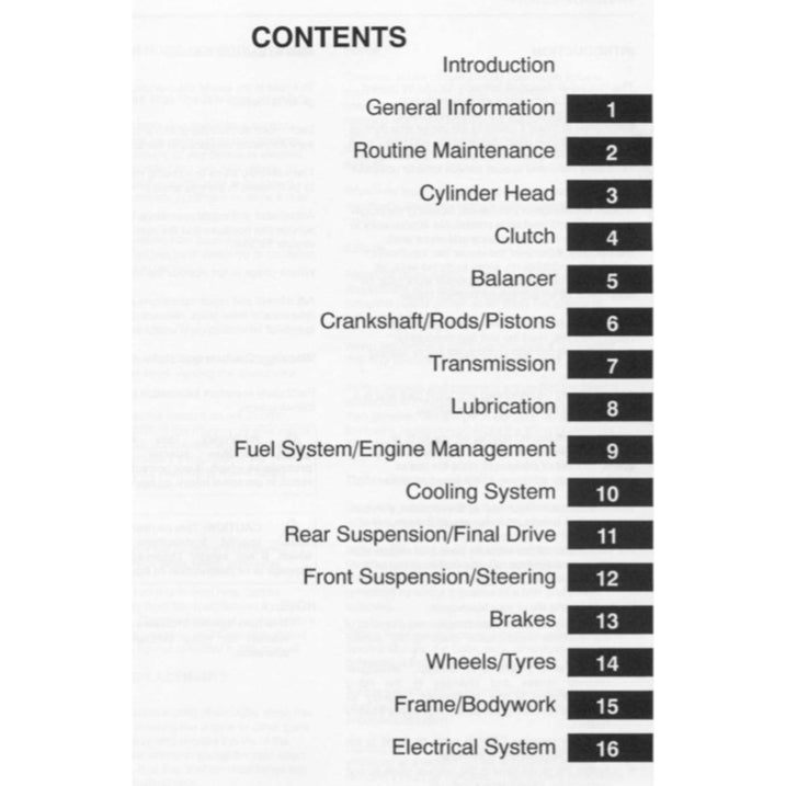 Triumph SPRINT ST / RS 1999-2004 Full Manual Set – Repair & Maintenance Manual and User Handbook - page 2