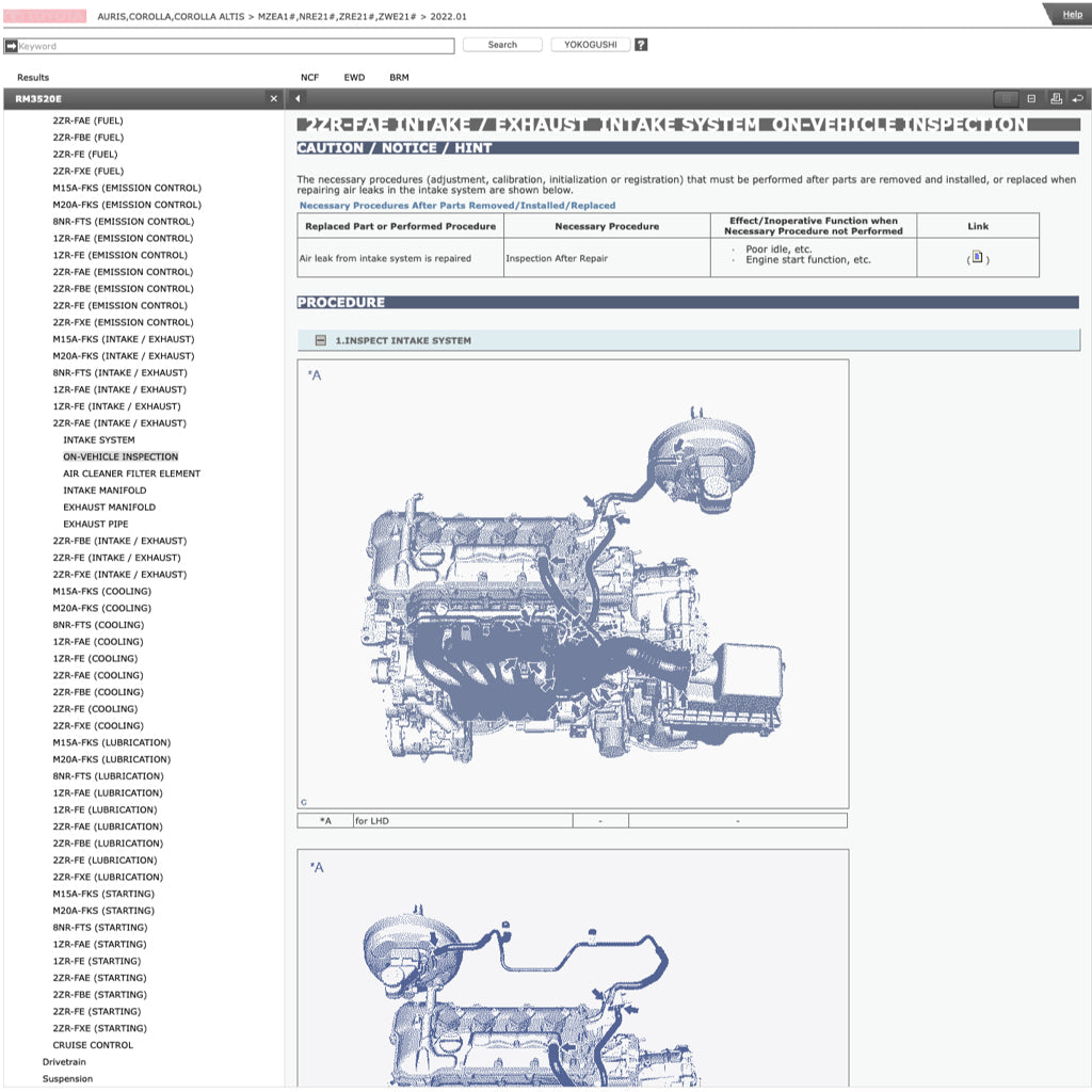 Toyota COROLLA ALTIS E210 2018+ Full Manual Set – Repair & Maintenance Manual - page 7
