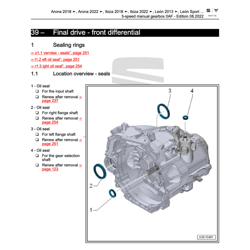 SEAT LEON 5F 2012-2020 Full Manual Set – Repair & Maintenance Manual - page 7