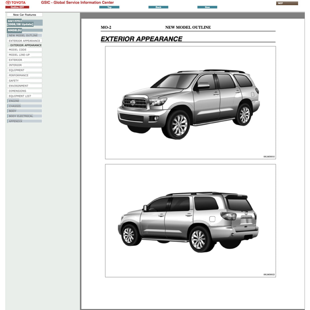 Toyota SEQUOIA UCK60/65 2008-2022 Full Manual Set – Online Repair & Maintenance Manual - page 2