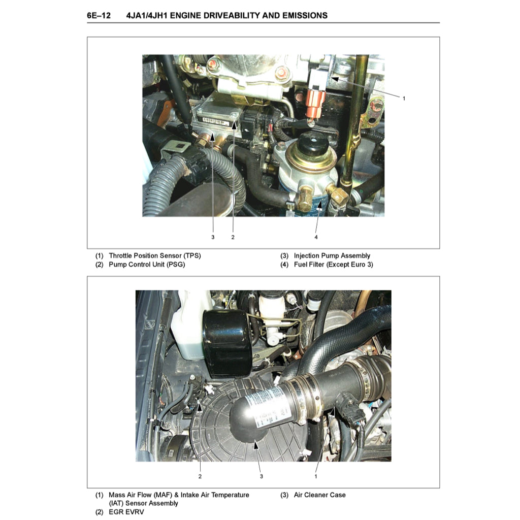 Isuzu Engine 4JA1 / 4JA1-TC / 4JH1 /4JH1-TC Workshop Repair Manual - page 4