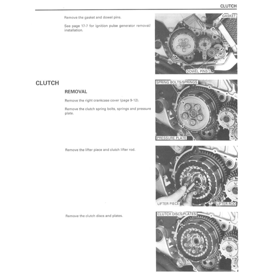 Honda VFR800 Fi INTERCEPTOR 1997-2001 Full Manual Set – Repair & Maintenance Manual and User Handbook - page 9