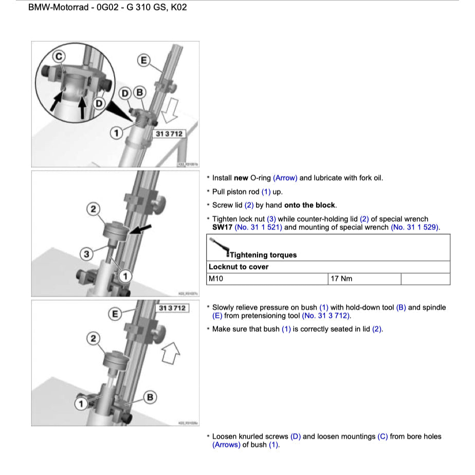 BMW G310 GS K02 2016-2020 Full Manual Set – Repair & Maintenance Manual and Spare Parts Catalog and RIDER'S Manual - page 6