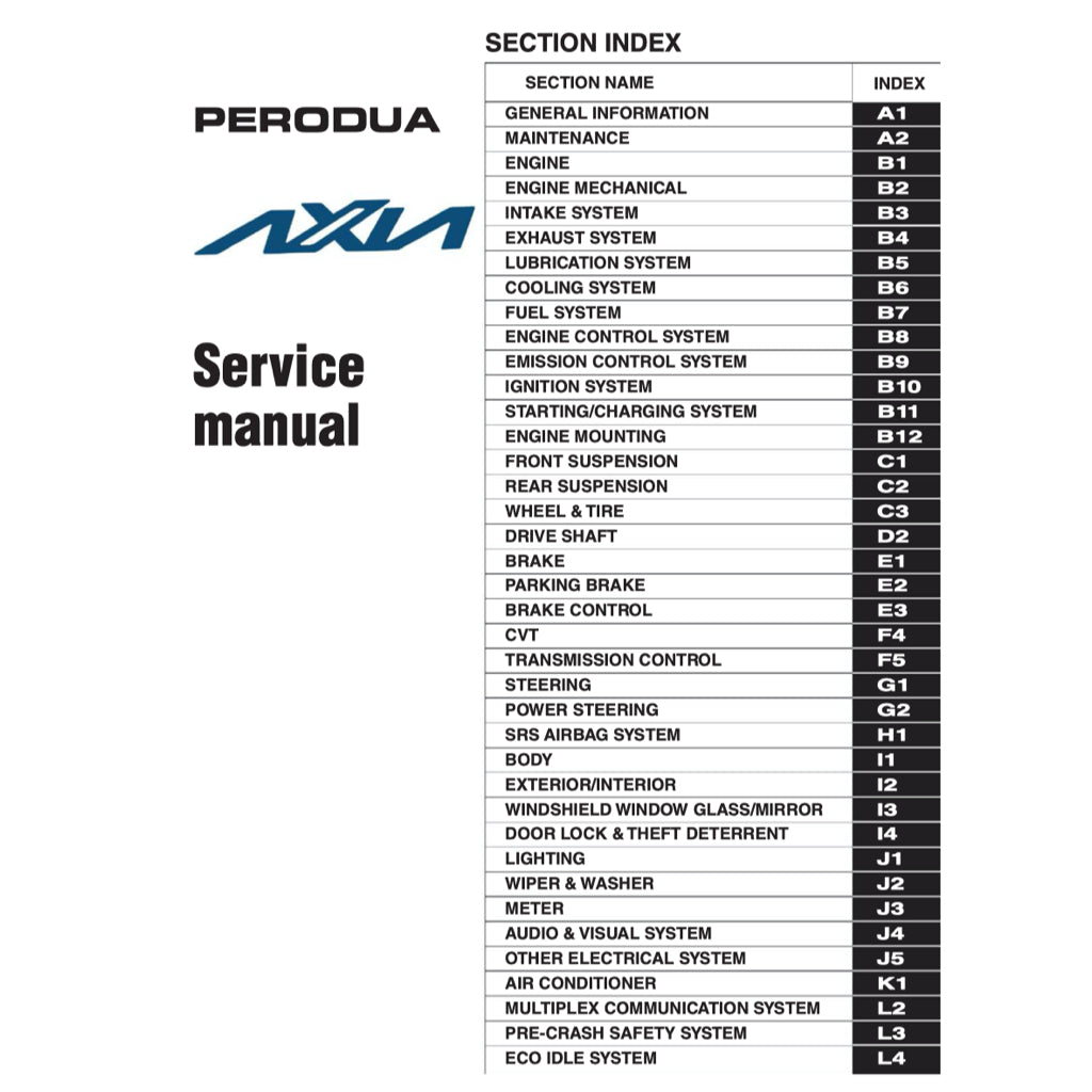 Perodua AXIA A300 2023+ Full Manual Set – Repair & Maintenance Manual - page 2