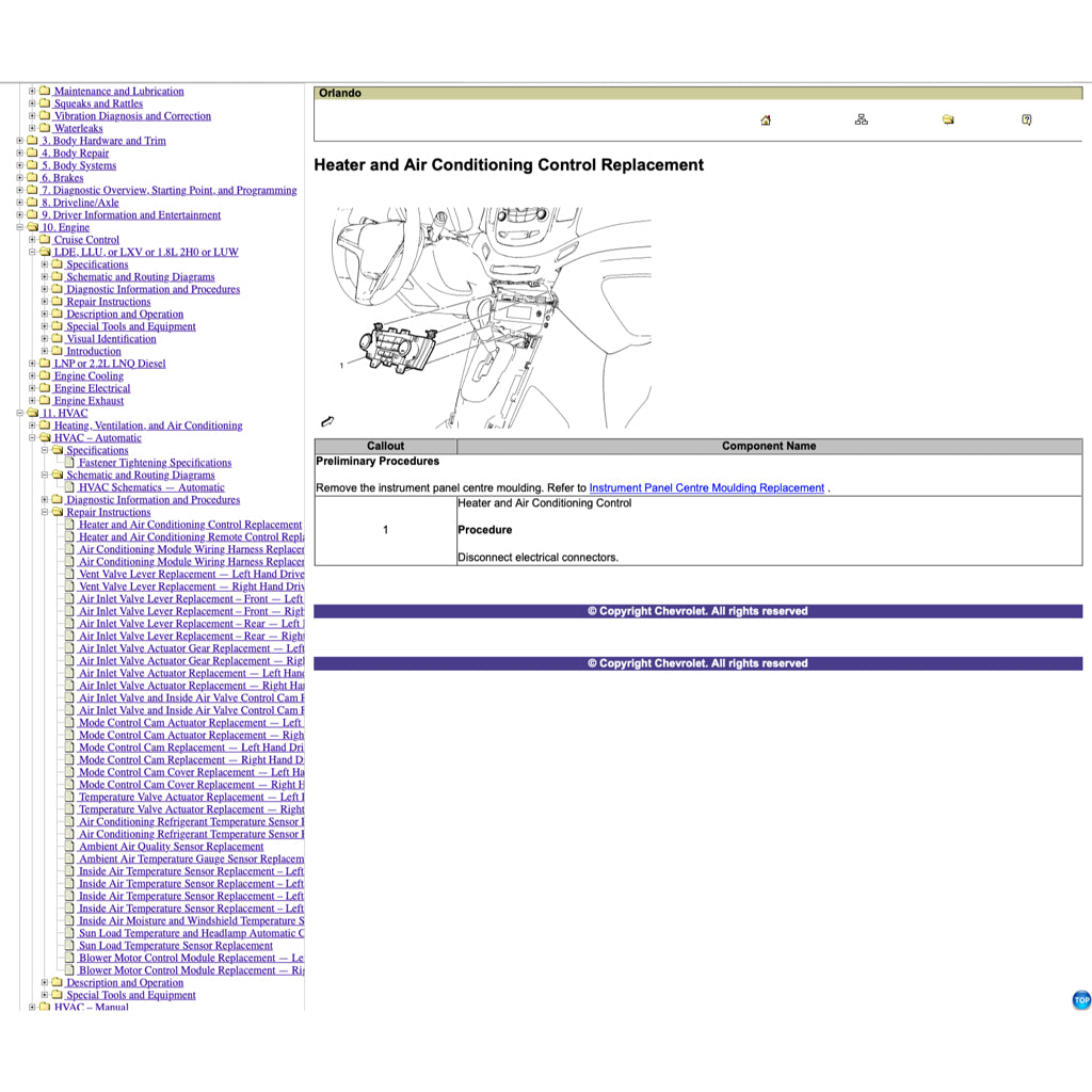 Chevrolet ORLANDO 2011-2014 Full Manual Set – Repair & Maintenance Manual - page 6