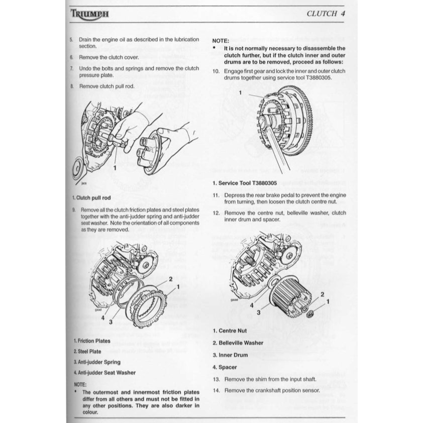 Triumph SPRINT ST / RS 1999-2004 Full Manual Set – Repair & Maintenance Manual and User Handbook - page 5