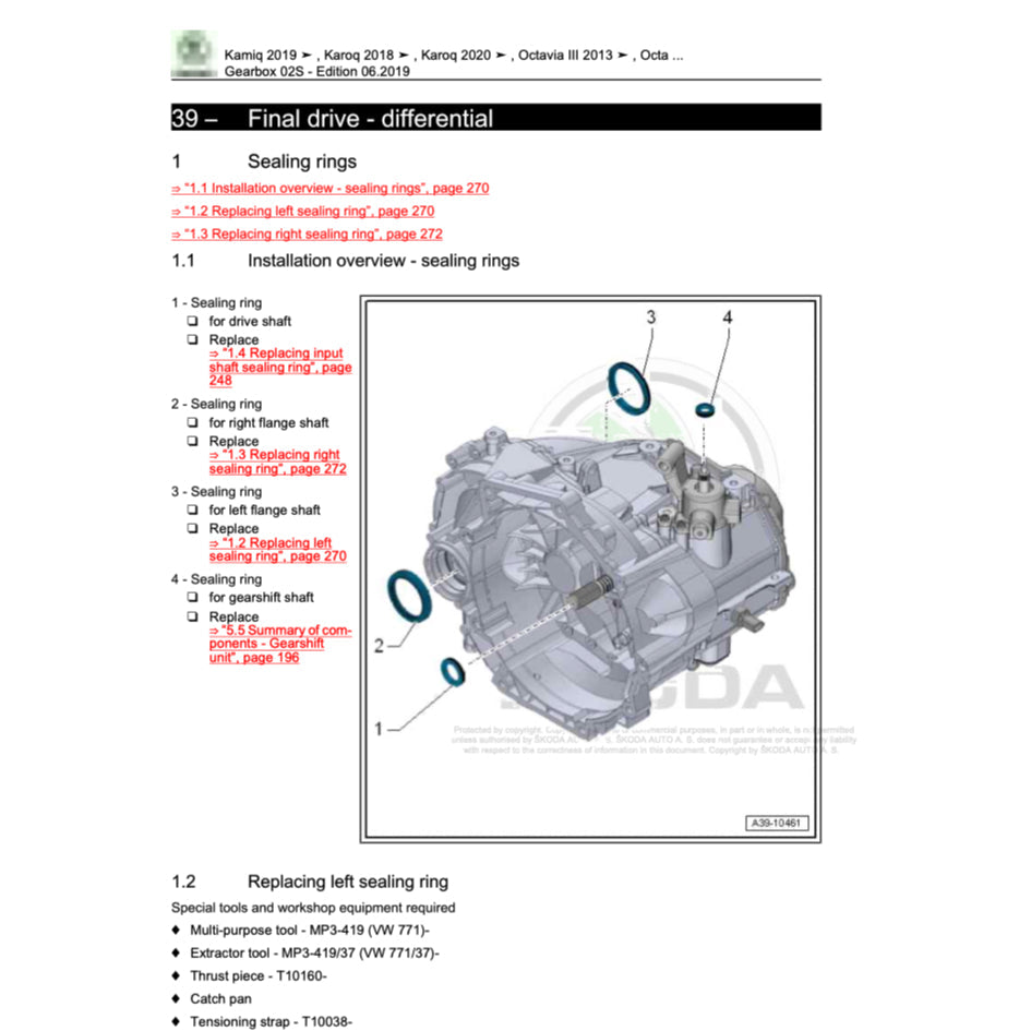 Skoda SCALA 2019+ Full Manual Set – Repair & Maintenance Manual - page 6