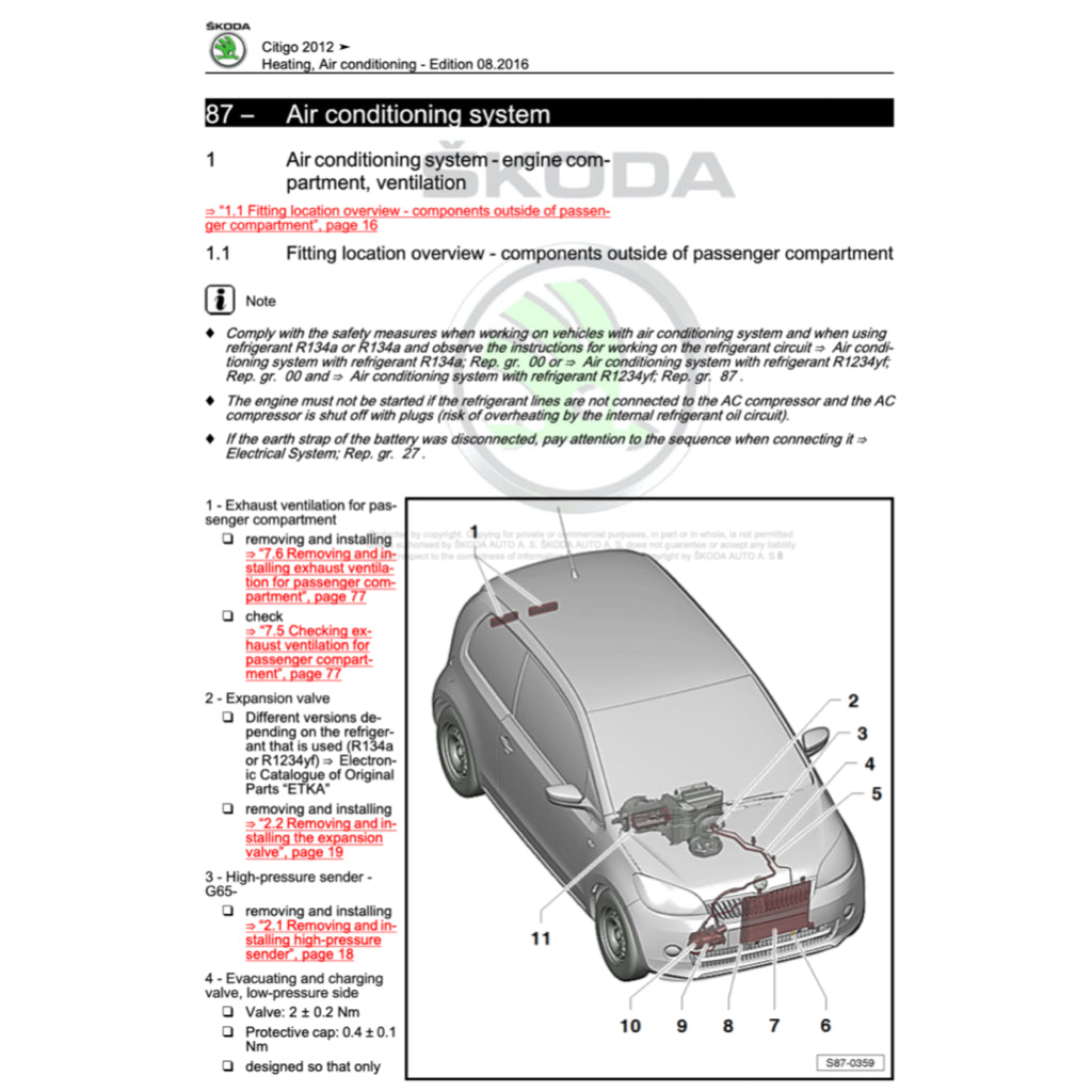 Skoda CITIGO 2011-2020 Full Manual Set – Repair & Maintenance Manual - page 9