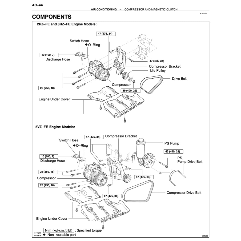 Toyota TACOMA N140-N190 1995-2004 Full Manual Set – Repair & Maintenance Manual - page 8