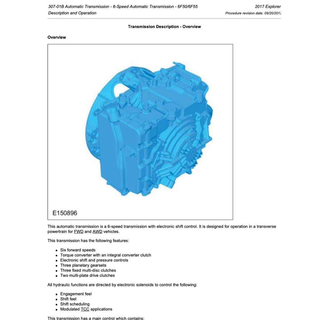 Ford EXPLORER U502 2011-2019 Full Manual Set – Repair & Maintenance Manual - page 6