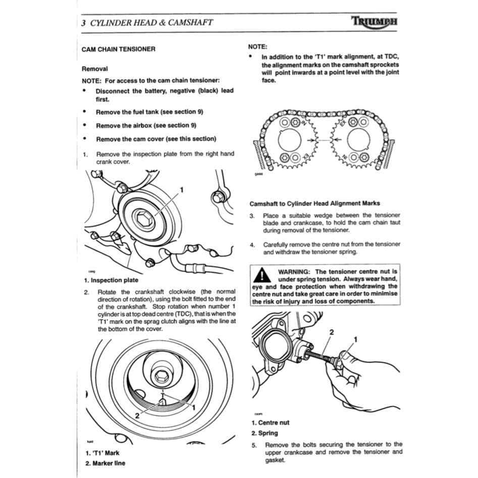 Triumph SPEED TRIPLE 2002-2004 Full Manual Set – Repair & Maintenance Manual and User Handbook - page 3