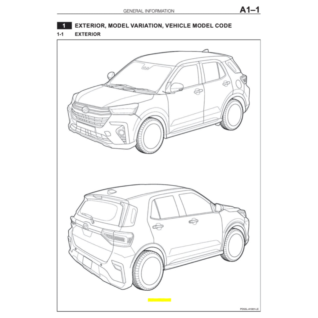 Toyota RAIZE A250 2021+ Full Manual Set – Service Workshop MAUNUAL - page 3