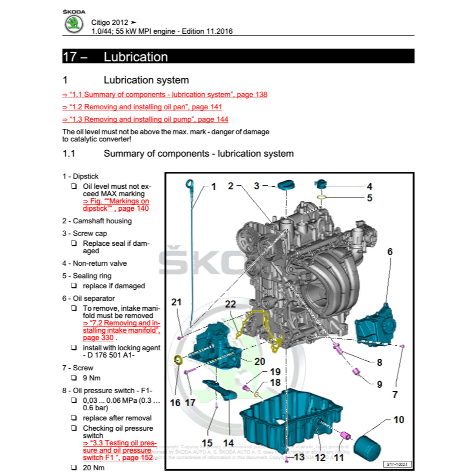 Skoda CITIGO 2011-2020 Full Manual Set – Repair & Maintenance Manual - page 5