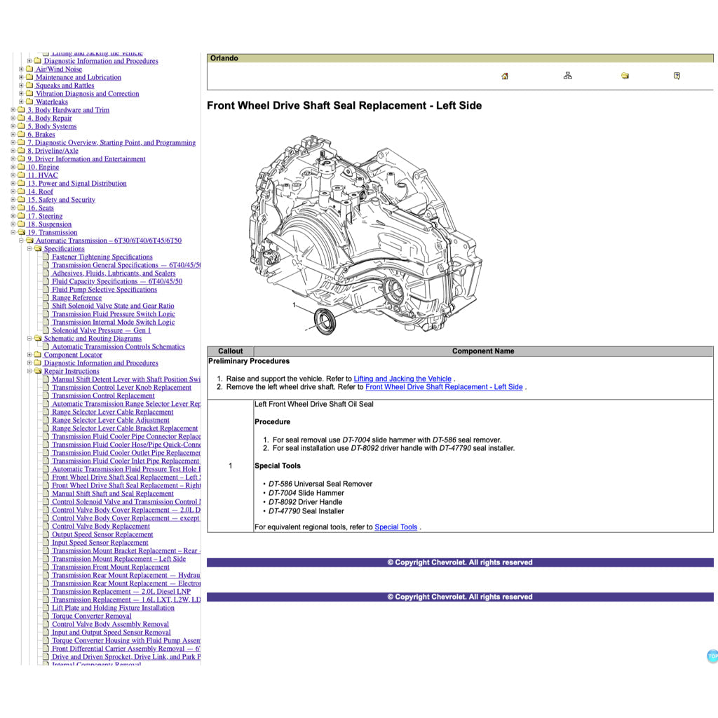 Chevrolet ORLANDO 2011-2014 Full Manual Set – Repair & Maintenance Manual - page 4