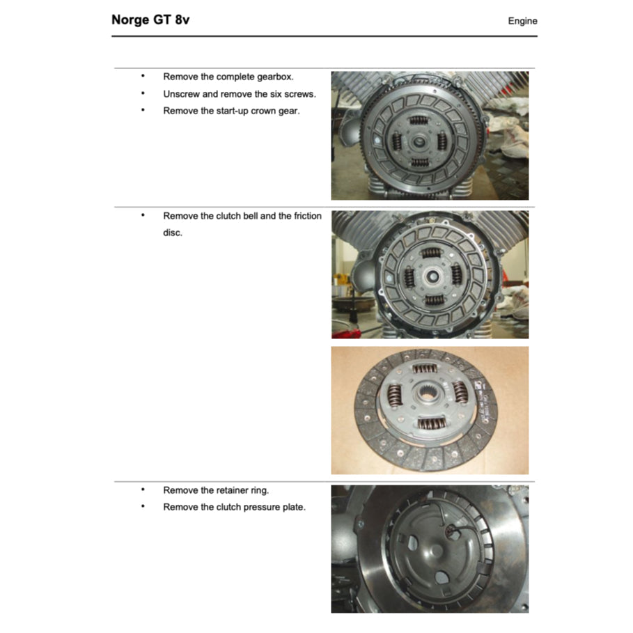 Moto Guzzi NORGE GT 8V 2010-2013 Full Manual Set – Repair & Maintenance Manual and Spare Parts Catalog and User Handbook - page 7