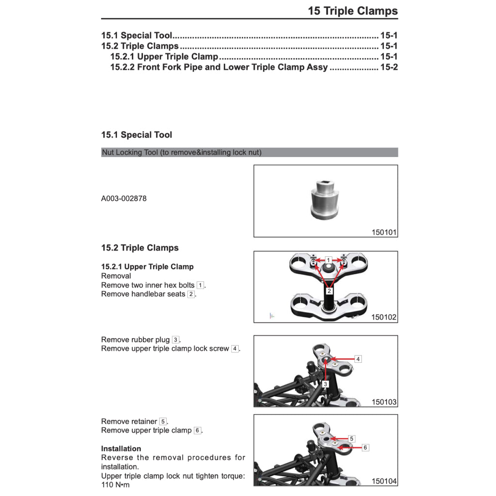CFMoto 150NK CF150-3A 2019-2023 Full Manual Set – Repair & Maintenance Manual and Spare Parts Catalog - page 8