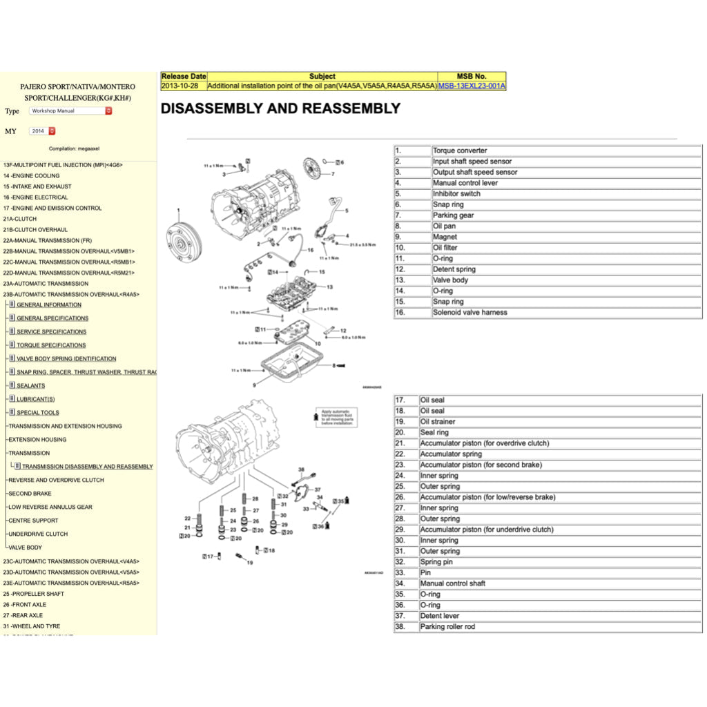 Mitsubishi PAJERO SPORT II 2009-2016 Full Manual Set – Online Repair & Maintenance Manual - page 6