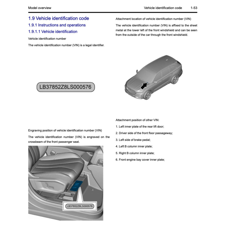 Geely XINGYUE L / MONJAR0 KX11 2022+ Full Manual Set – Repair & Maintenance Manual - page 3