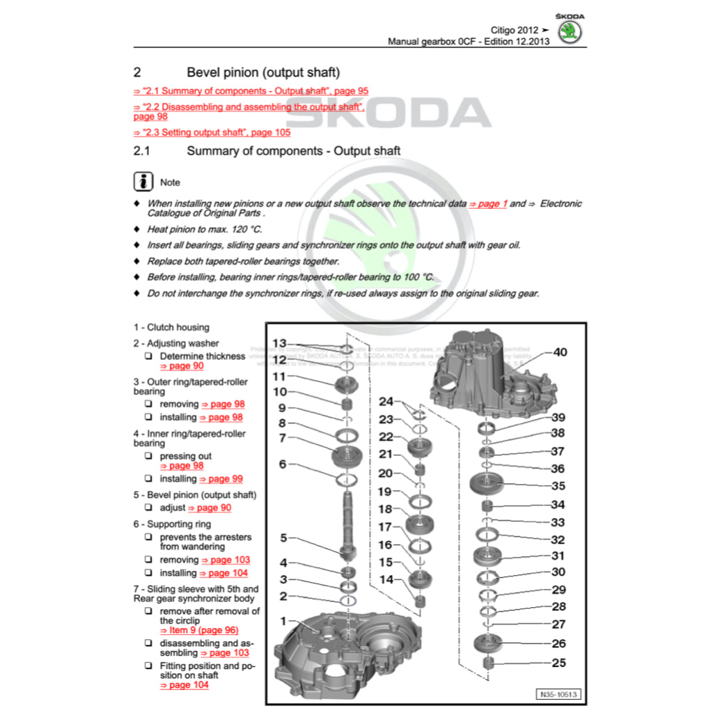 Skoda CITIGO 2011-2020 Full Manual Set – Repair & Maintenance Manual - page 7