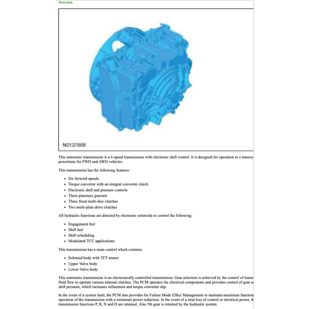 Lincoln MKS 2008-2016 Full Manual Set – Repair & Maintenance Manual - page 7