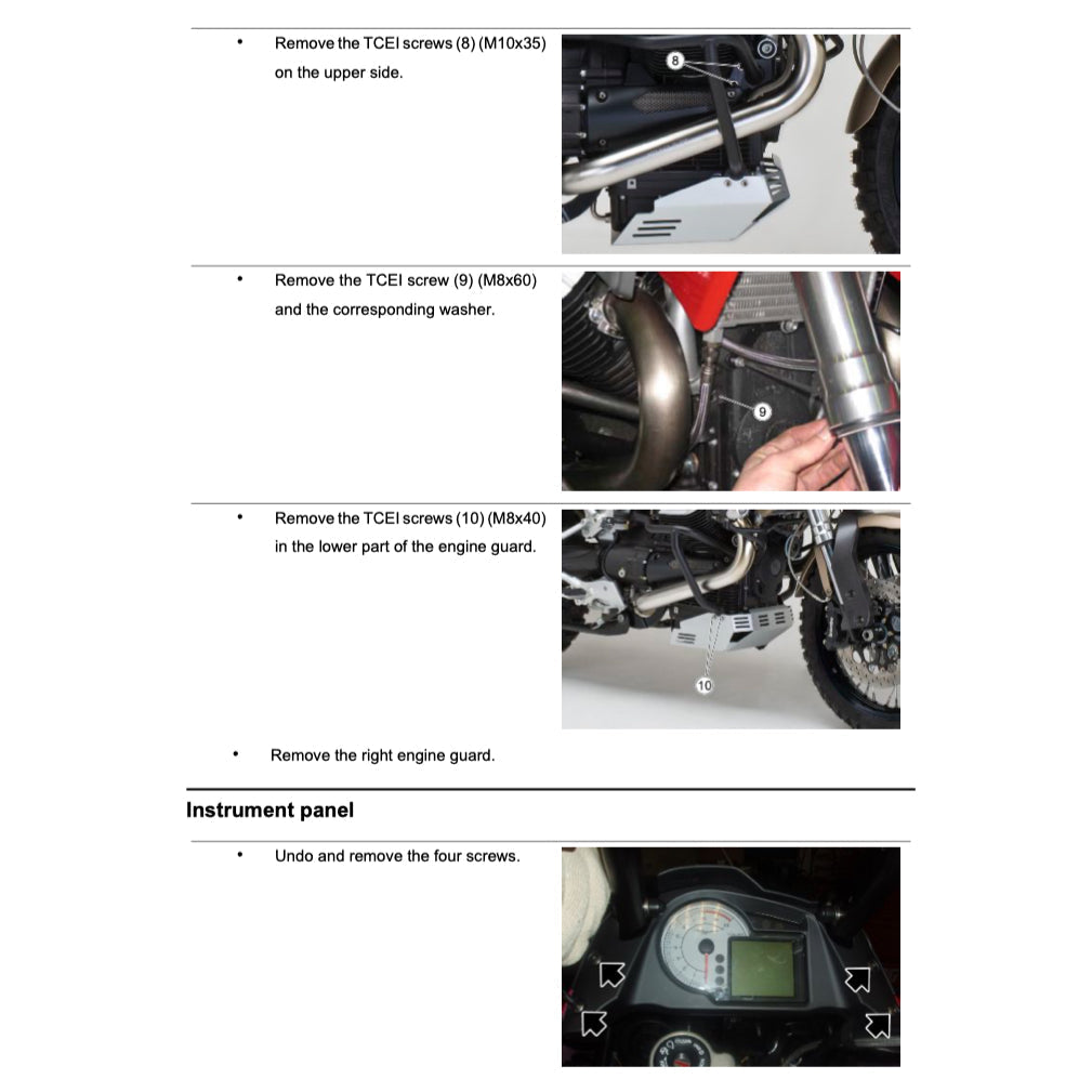 Moto Guzzi STELVIO 4V/8V/NTX 2008+ Full Manual Set – Repair & Maintenance Manual and Spare Parts Catalog and User Handbook - page 9