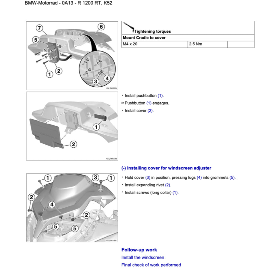 BMW R1200 RT 2014-2018 Full Manual Set – Repair & Maintenance Manual and RIDER'S Manual - page 9