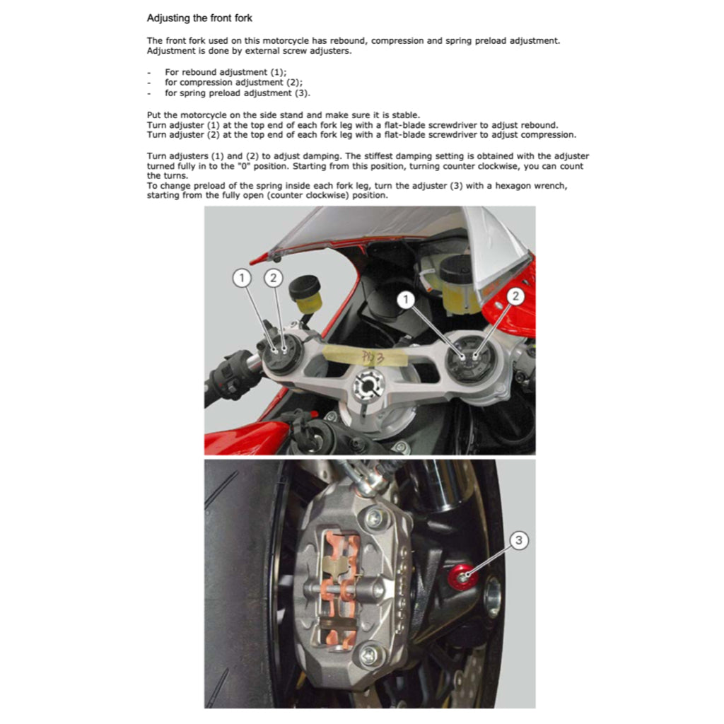 Ducati PANIGALE 899 2013-2015 Full Manual Set – Repair & Maintenance Manual and Spare Parts Catalog and User Handbook - page 3