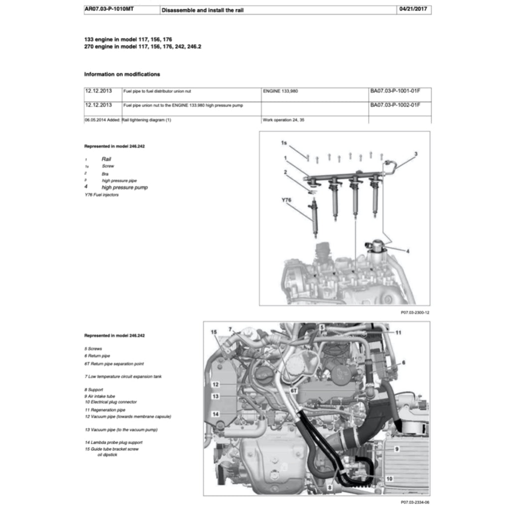 Mercedes-Benz A160 A180 A200 W176 M270 2013-2018 Full Manual Set – Repair & Maintenance Manual - page 6