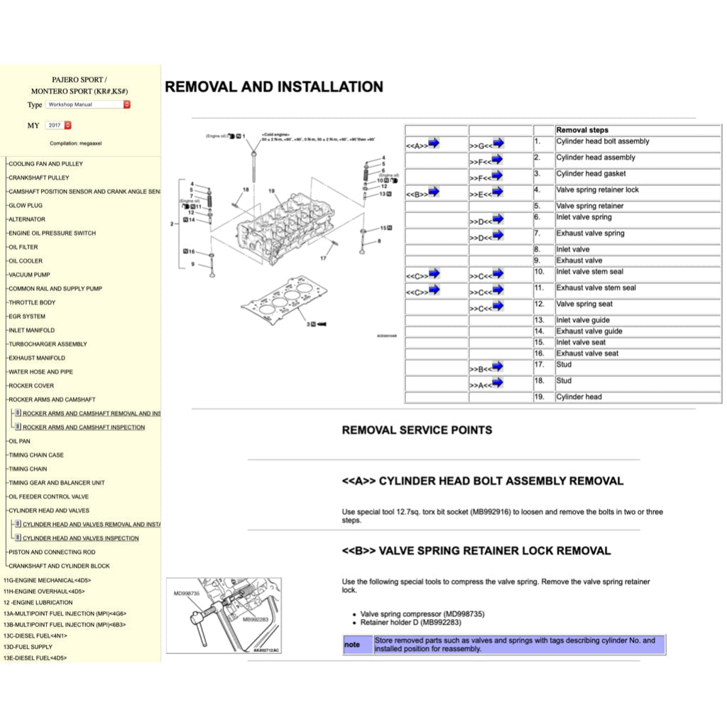 Mitsubishi PAJERO SPORT 2016+ Full Manual Set – Online Repair & Maintenance Manual - page 2