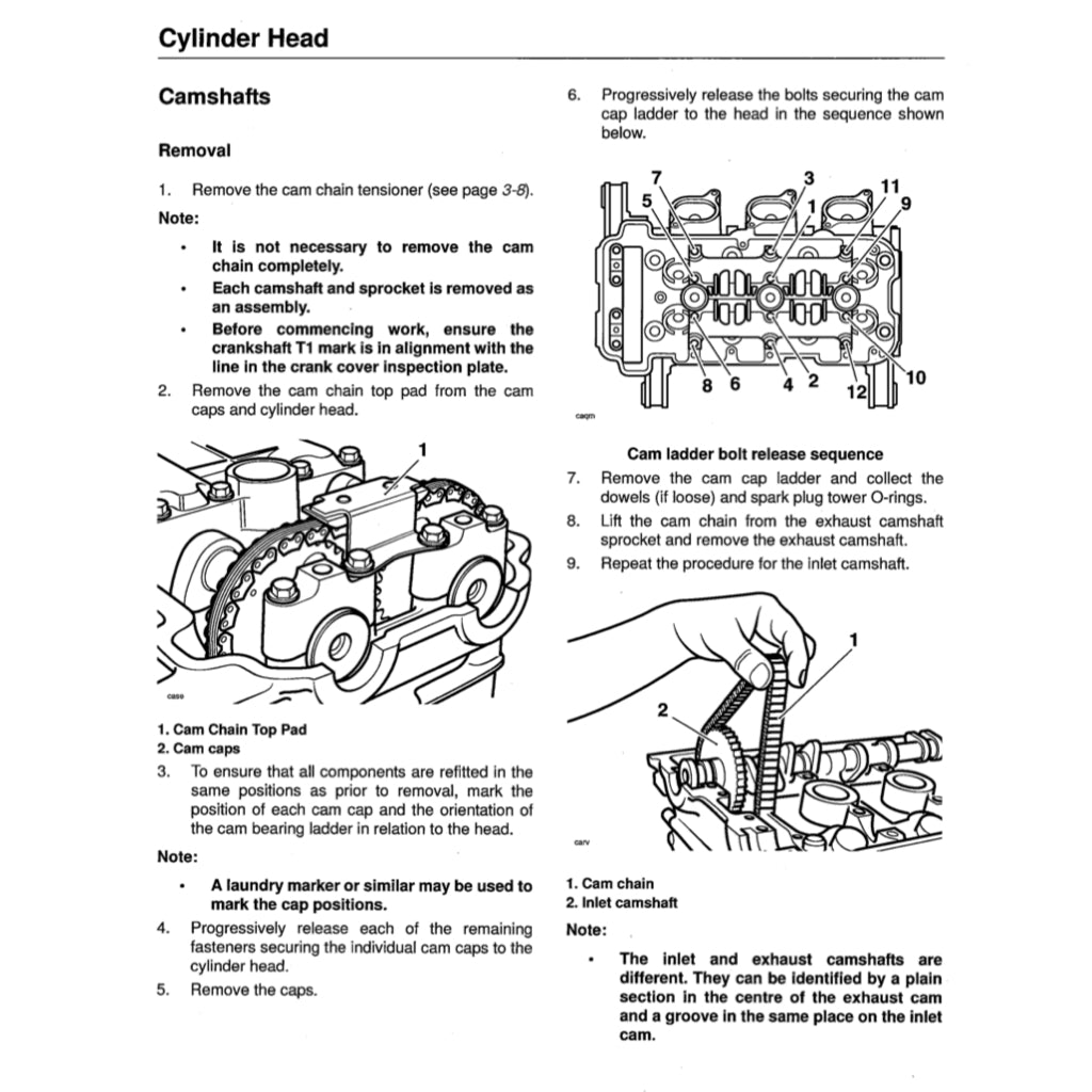 Triumph SPRINT ST / RS 1999-2004 Full Manual Set – Repair & Maintenance Manual and User Handbook - page 13