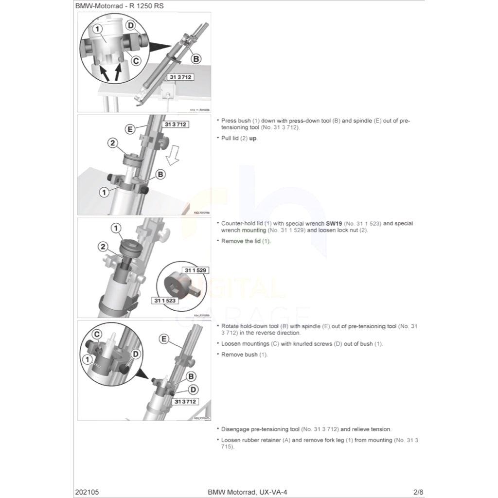 BMW R1250RS R1250 RS K54 2018+ Full Manual Set – Repair & Maintenance Manual and RIDER'S Manual - page 8