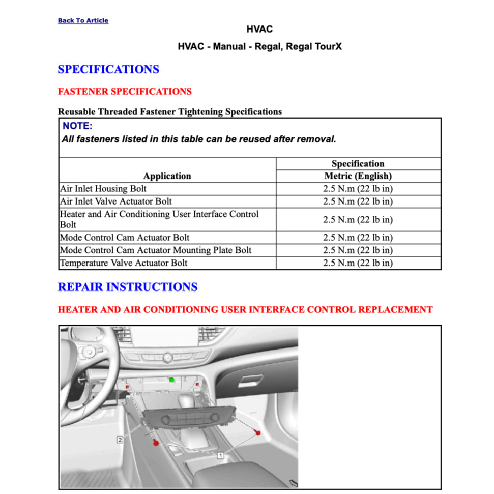 Buick REGAL 2018-2020 Full Manual Set – Repair & Maintenance Manual - page 7