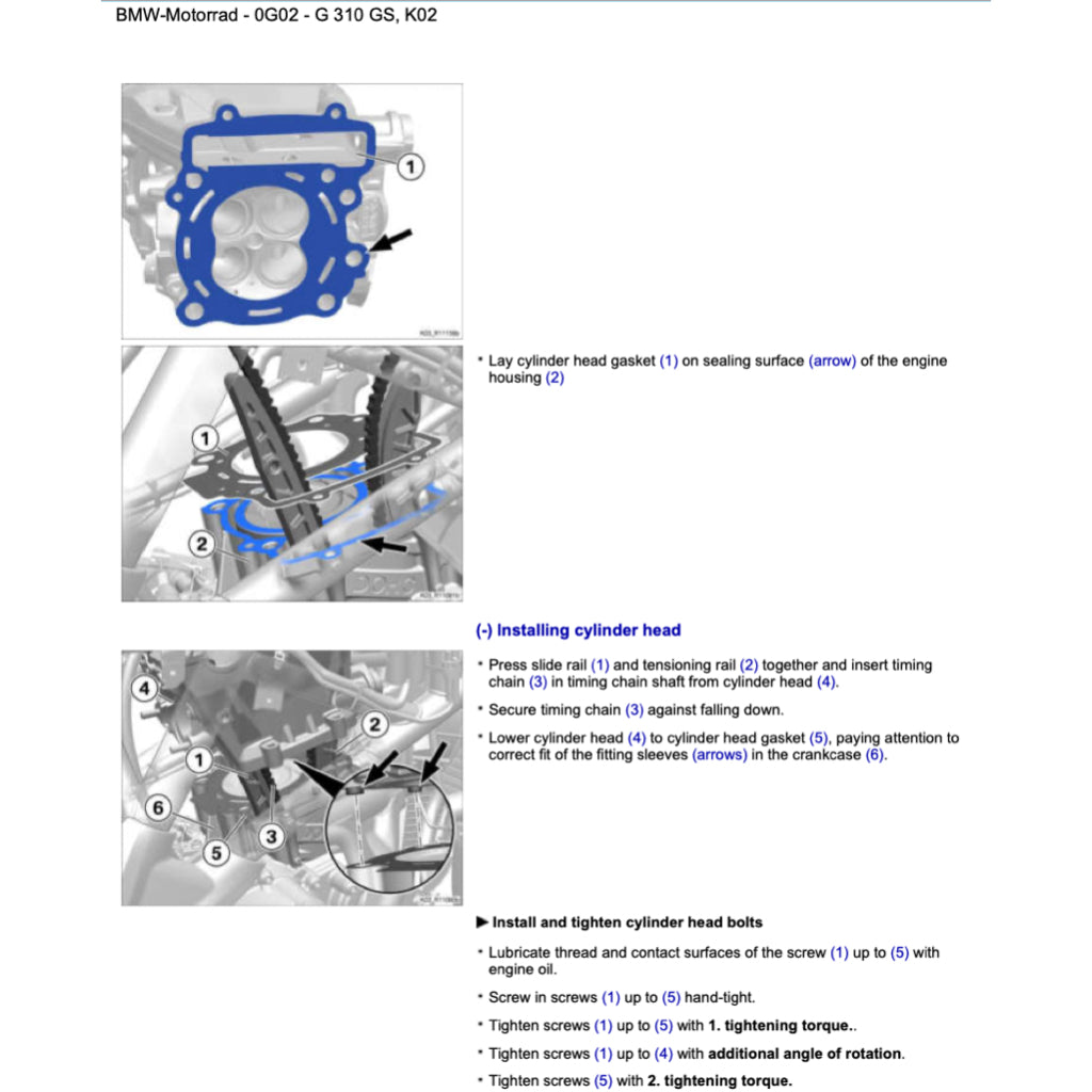 BMW G310 GS K02 2016-2020 Full Manual Set – Repair & Maintenance Manual and Spare Parts Catalog and RIDER'S Manual - page 2