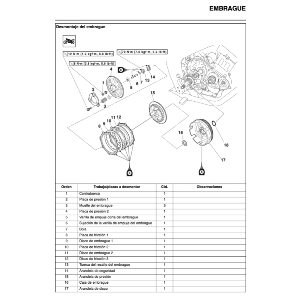 Yamaha MT-15 2019+ Full Manual Set – Repair & Maintenance Manual (SPANISH LANGUAGE) and Spare Parts Catalog and User Handbook - page 7