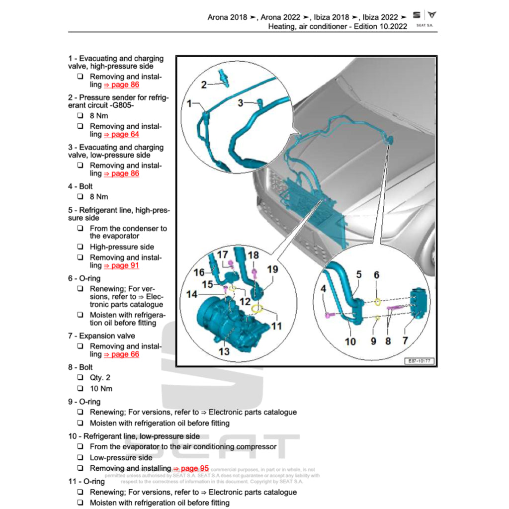 SEAT IBIZA 6F 2017+ Full Manual Set – Repair & Maintenance Manual - page 9