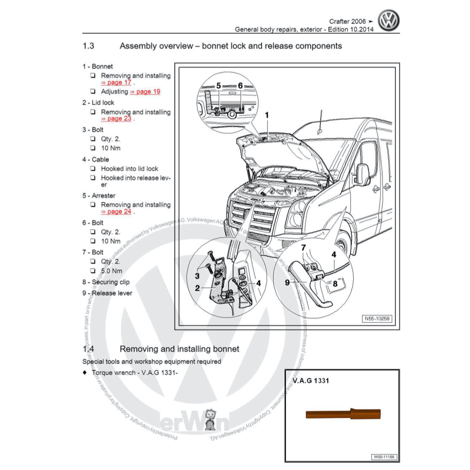 VW CRAFTER 2E/2F 2006-2017 Full Manual Set – Repair & Maintenance Manual - page 8