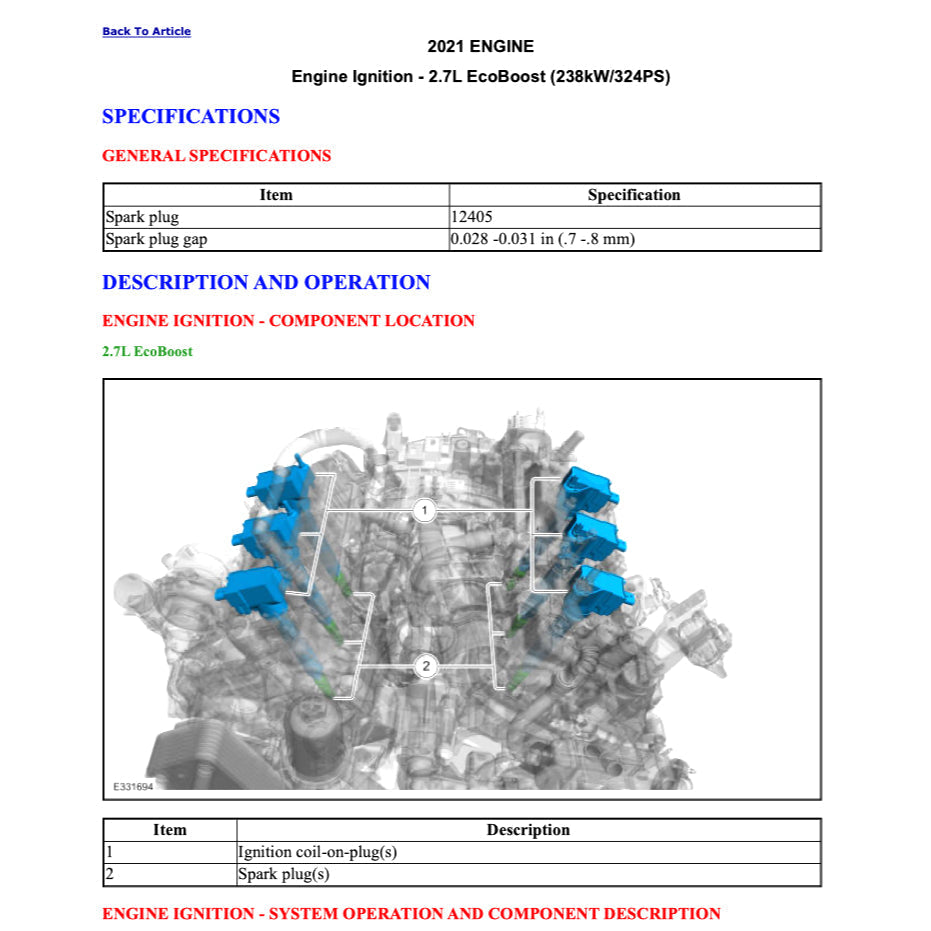 Ford F-150 F150 RAPTOR 2021+ Full Manual Set – Repair & Maintenance Manual - page 2