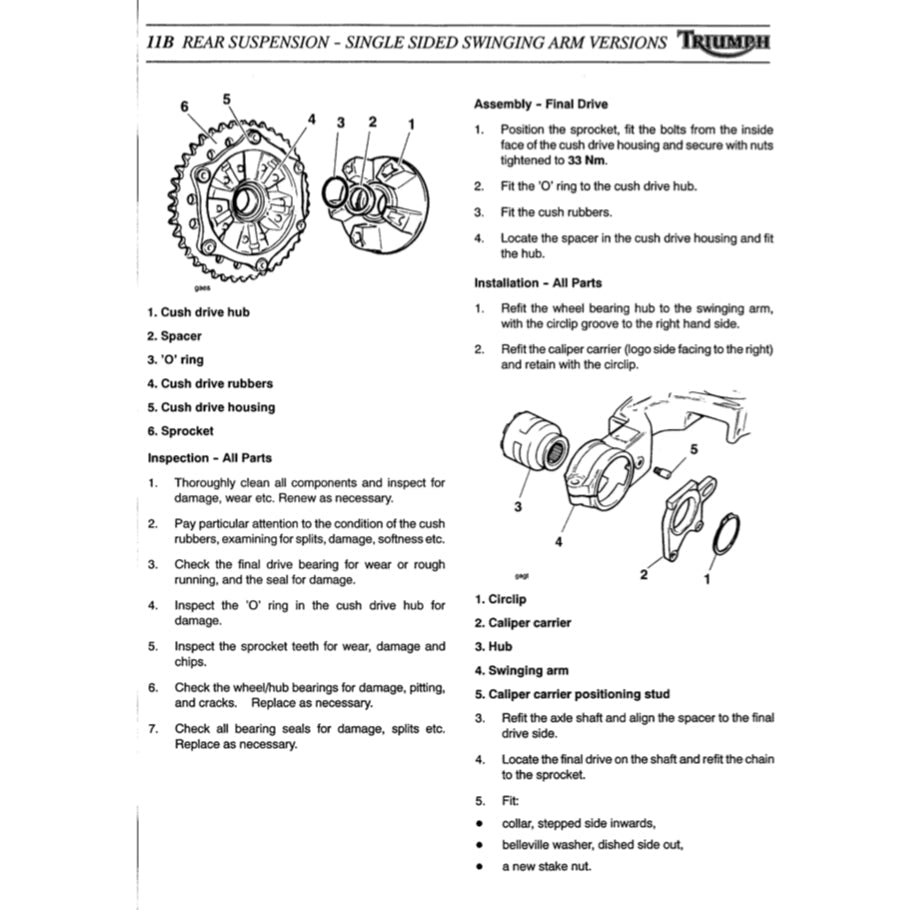 Triumph SPEED TRIPLE 2002-2004 Full Manual Set – Repair & Maintenance Manual and User Handbook - page 5