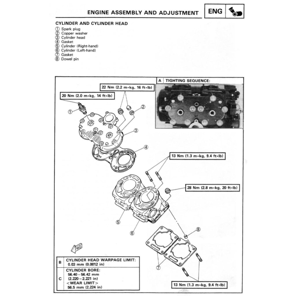 Yamaha TRZ250 2MA 3MA 1986-1995 Full Manual Set – Repair & Maintenance Manual and Spare Parts Catalog andUser Handbook ENGLISH/JAPANESE - page 8