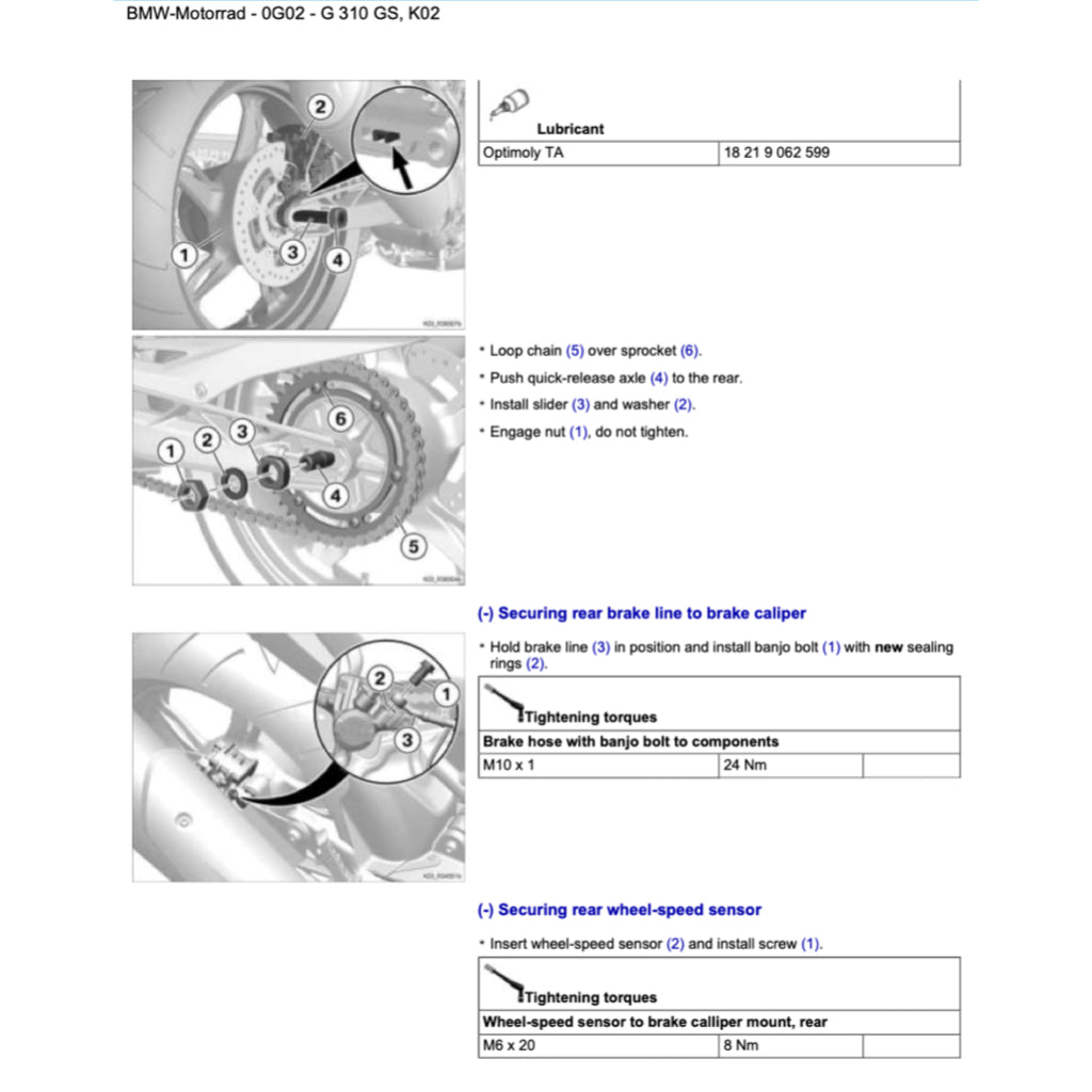 BMW G310 GS K02 2016-2020 Full Manual Set – Repair & Maintenance Manual and Spare Parts Catalog and RIDER'S Manual - page 7