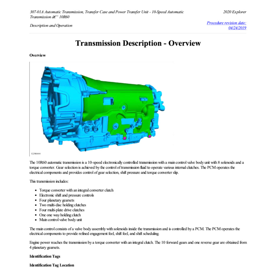 Ford EXPLORER U625 2020+ Full Manual Set – Repair & Maintenance Manual - page 5