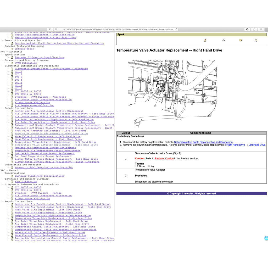 Chevrolet SPARK M300 2009-2014 Full Manual Set – Repair & Maintenance Manual - page 7