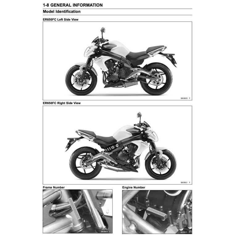 Kawasaki ER-6n ER6n 2006-2016 Full Manual Set – Repair & Maintenance Manual and Spare Parts Catalog and User Handbook - page 3