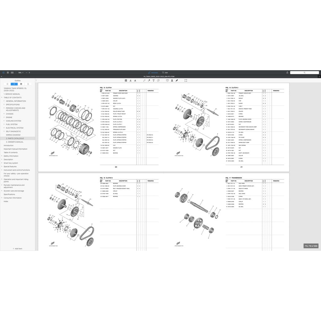 T-MAX Yamaha TMAX 560D/ EL 2020+ Full Manual Set – Repair & Maintenance Manual and Spare Parts Catalog and User Handbook - page 9